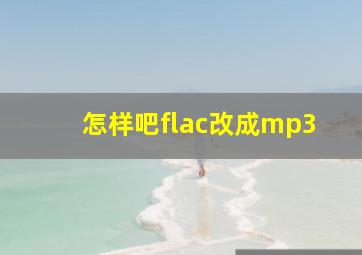 怎样吧flac改成mp3