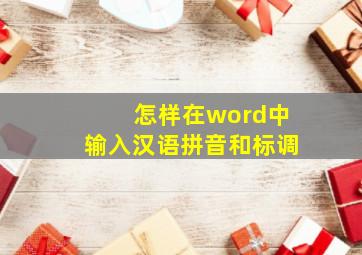 怎样在word中输入汉语拼音和标调