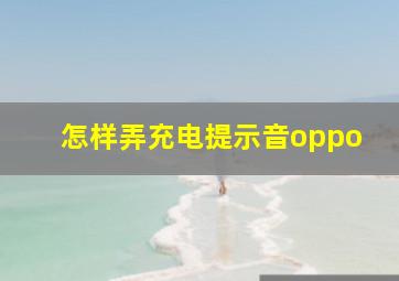 怎样弄充电提示音oppo