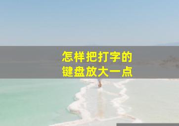 怎样把打字的键盘放大一点