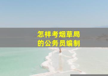 怎样考烟草局的公务员编制