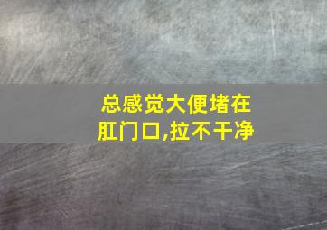 总感觉大便堵在肛门口,拉不干净