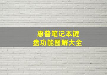 惠普笔记本键盘功能图解大全