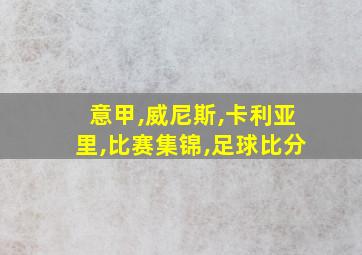 意甲,威尼斯,卡利亚里,比赛集锦,足球比分