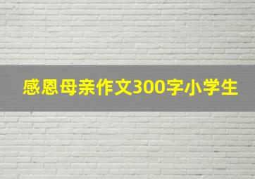 感恩母亲作文300字小学生