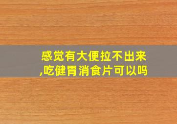 感觉有大便拉不出来,吃健胃消食片可以吗