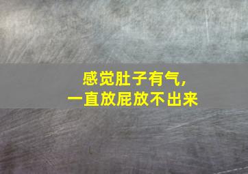 感觉肚子有气,一直放屁放不出来