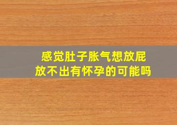 感觉肚子胀气想放屁放不出有怀孕的可能吗