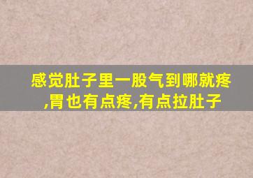 感觉肚子里一股气到哪就疼,胃也有点疼,有点拉肚子