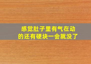 感觉肚子里有气在动的还有硬块一会就没了