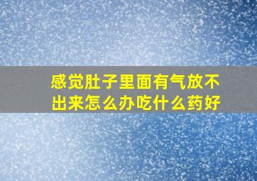 感觉肚子里面有气放不出来怎么办吃什么药好