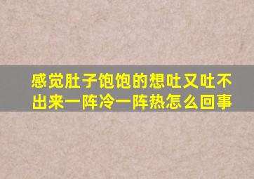 感觉肚子饱饱的想吐又吐不出来一阵冷一阵热怎么回事