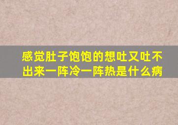 感觉肚子饱饱的想吐又吐不出来一阵冷一阵热是什么病