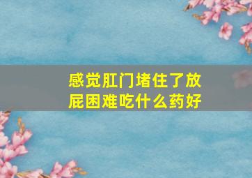 感觉肛门堵住了放屁困难吃什么药好