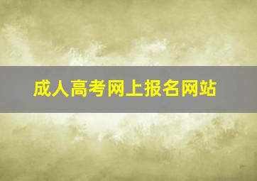 成人高考网上报名网站