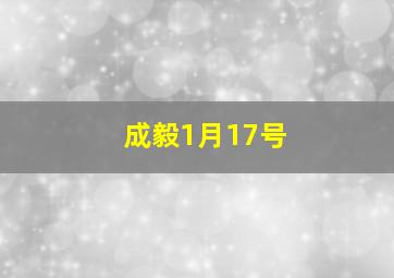 成毅1月17号