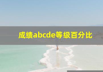 成绩abcde等级百分比