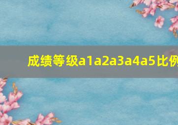 成绩等级a1a2a3a4a5比例