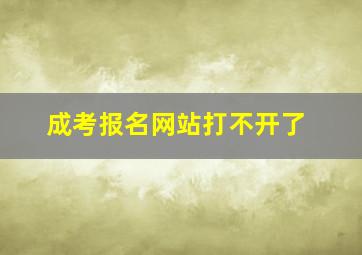 成考报名网站打不开了