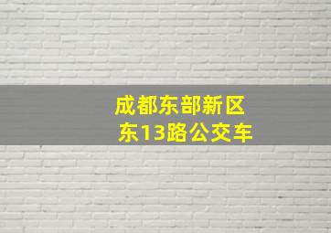 成都东部新区东13路公交车