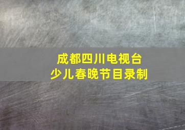 成都四川电视台少儿春晚节目录制