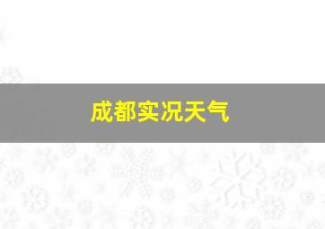 成都实况天气