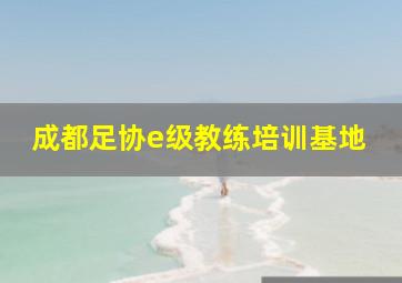 成都足协e级教练培训基地