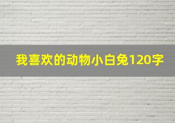 我喜欢的动物小白兔120字