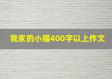 我家的小猫400字以上作文