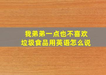 我弟弟一点也不喜欢垃圾食品用英语怎么说