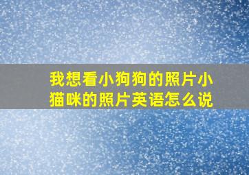 我想看小狗狗的照片小猫咪的照片英语怎么说