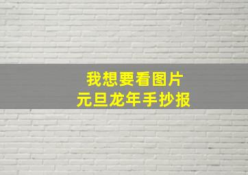 我想要看图片元旦龙年手抄报