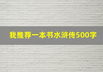 我推荐一本书水浒传500字