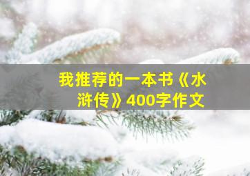 我推荐的一本书《水浒传》400字作文