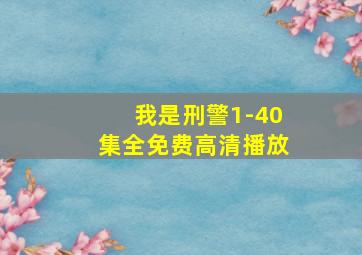 我是刑警1-40集全免费高清播放