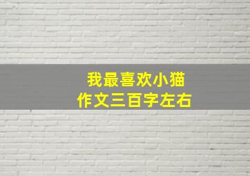 我最喜欢小猫作文三百字左右