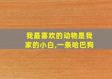 我最喜欢的动物是我家的小白,一条哈巴狗