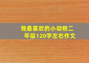 我最喜欢的小动物二年级120字左右作文