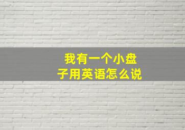 我有一个小盘子用英语怎么说