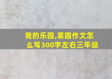 我的乐园,菜园作文怎么写300字左右三年级