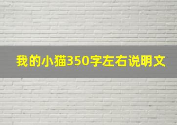 我的小猫350字左右说明文