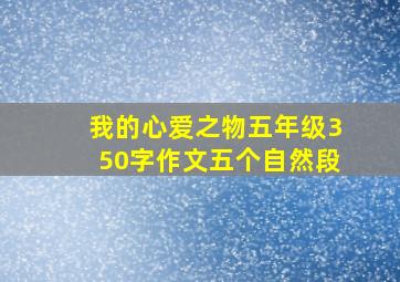 我的心爱之物五年级350字作文五个自然段