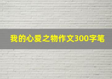 我的心爱之物作文300字笔