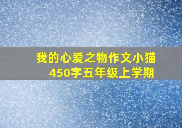 我的心爱之物作文小猫450字五年级上学期