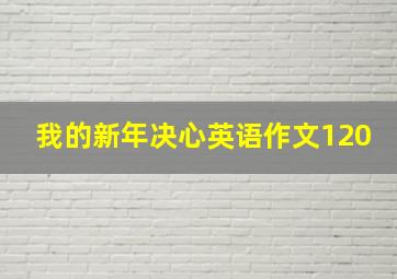 我的新年决心英语作文120