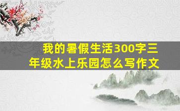 我的暑假生活300字三年级水上乐园怎么写作文