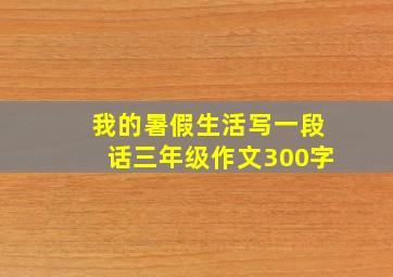 我的暑假生活写一段话三年级作文300字