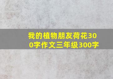 我的植物朋友荷花300字作文三年级300字