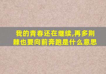 我的青春还在继续,再多荆棘也要向前奔跑是什么意思