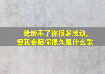 我给不了你很多感动,但我会陪你很久是什么歌